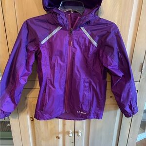 L.L. Bean Kids Raincoat in Bright Purple
